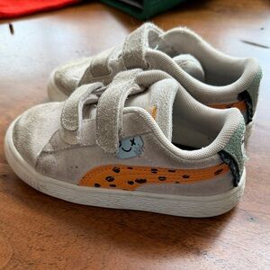 Puma Kids' Beige and Orange Sneakers